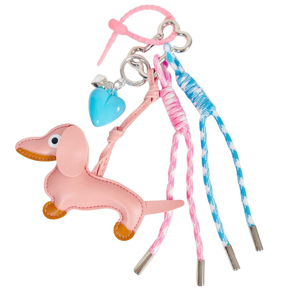 2613 Keychain Bag Charm Hand-Woven Nylon Rope Key Chain Aesthetic Keychain